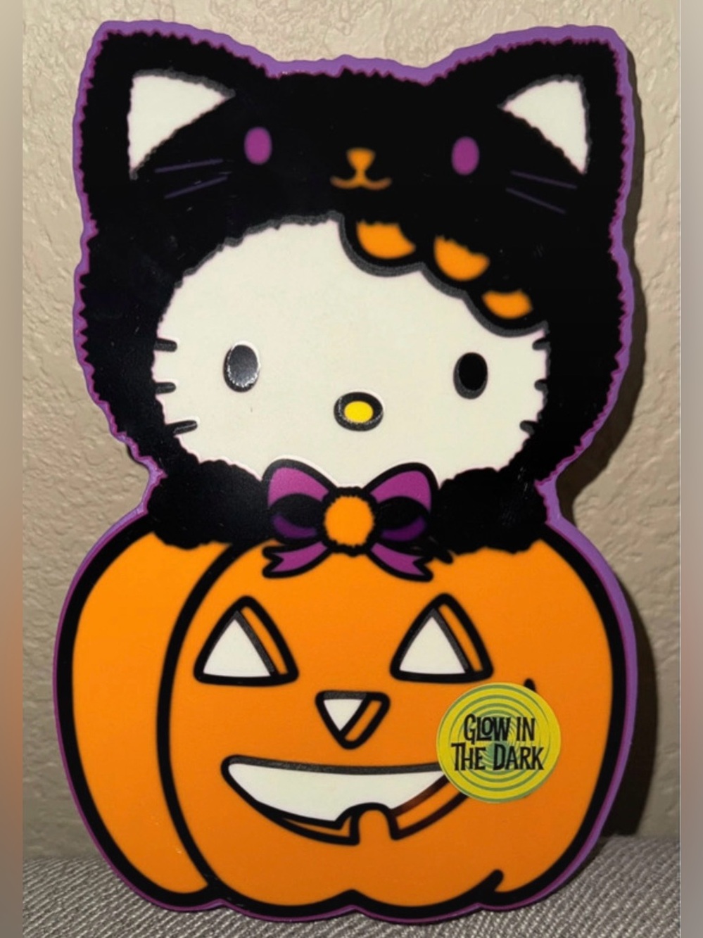 Hello Kitty Halloween glow in the dark decor